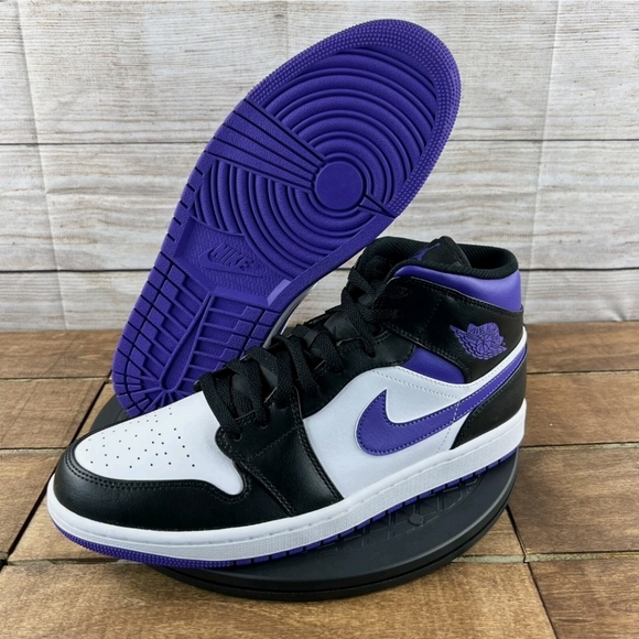 Nike Air Jordan 1 Mid Retro ‘Court Purple’ Size 9.5 - Picture 7 of 7